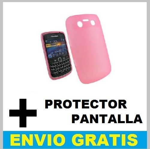 FUNDA SILICONA PARA BLACKBERRY 9700 BOLD 2 + PROTECTOR PANTALLA ROSA